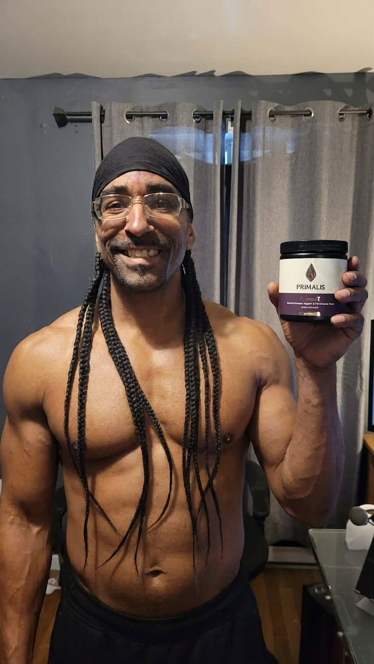 Lucas M. holding Primali-T